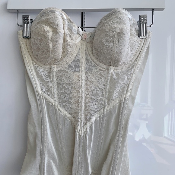 LADY SUZANNE Vintage New Old Stock Guêpière Merry Widow Bustier B32 White - Picture 10 of 17